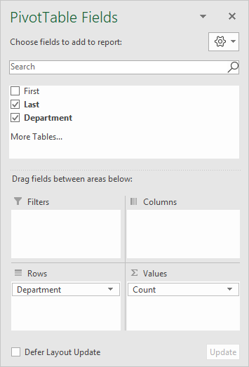 Pivot Table Show Count Of Blanks By Value 6778